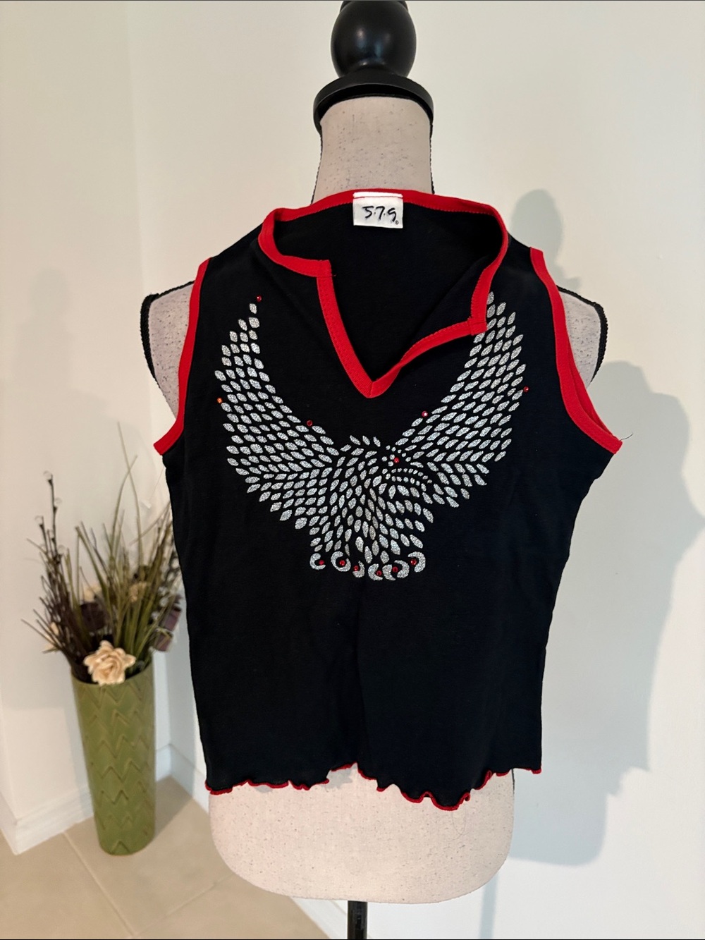 Vintage 5 7 9 crop top 579 small 873